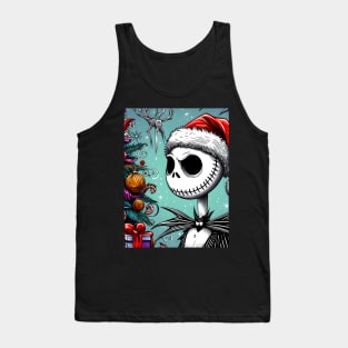 Elevate Your Holidays: Unique Jack Skellington Christmas Art for a Whimsical Celebration! Tank Top